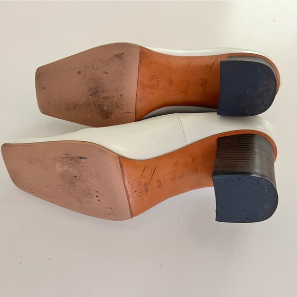 Céline heels Phoebe Philo era size 8.5 EU 38.5 brass heart pumps leather - Picture 13 of 16